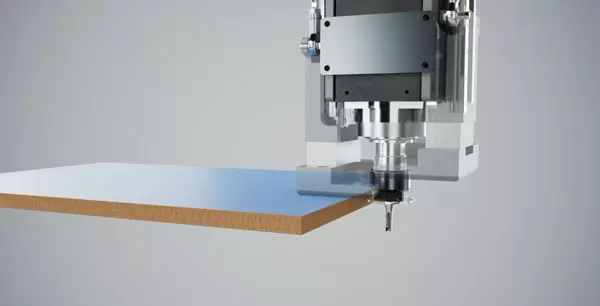 <b>Saw-Milling</b><br/>The standard configuration features an integrated spindle for both sawing and milling, allowing simultaneous machining of front and side grooves without tool change. It is easy to install, fast, and efficient—ideal for light trough and lighting groove processing.