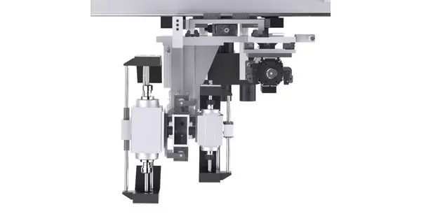 <b>Horizontal spindle</b><br/>90 degree rotary double head spindle 6kW+2.2kW