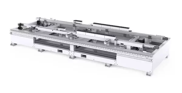 <b>Lower chip conveyor</b><br/>Side discharge of machining waste