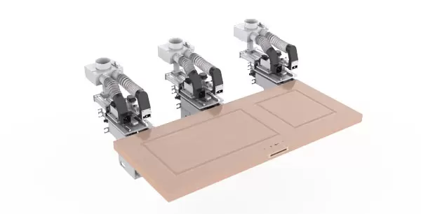<b>3 hinge units work simultaneously</b>