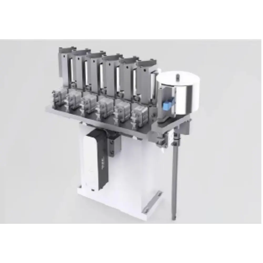 <b>7-roller pressing unit</b><br/>The unit is designed to reduce impact on the tape and panel and is independently driven to ensure consistent pressing. Pressure rollers are fitted with glue scrapers to clear glue residue for easier routine maintenance.