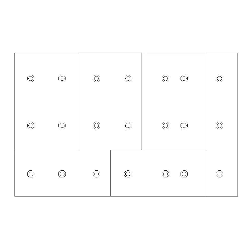 <b>Mesa partition</b><br/>Six partition vacuum adsorption table,the suction distribution is more uniform,and the small plate is not easy to deviate.