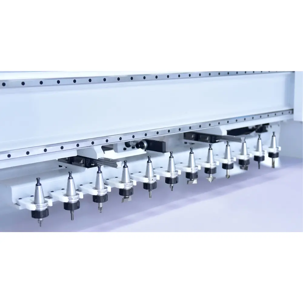 <b>Tool library configuration</b><br/>12 fold linear ATC ,automatic tool-change,suitable for panel furniture and doors production.
