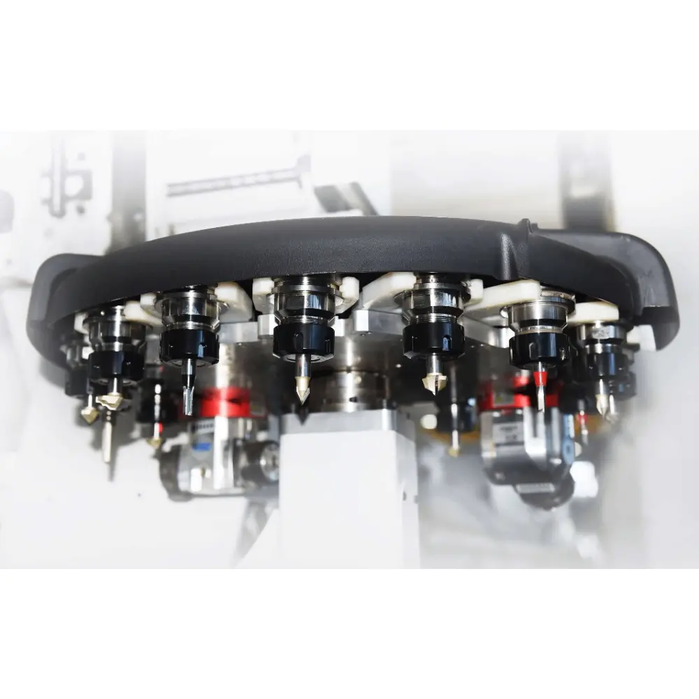 <b>Tool Magazine</b><br/>16-position servo Rotary ATC satisfies various process demands.